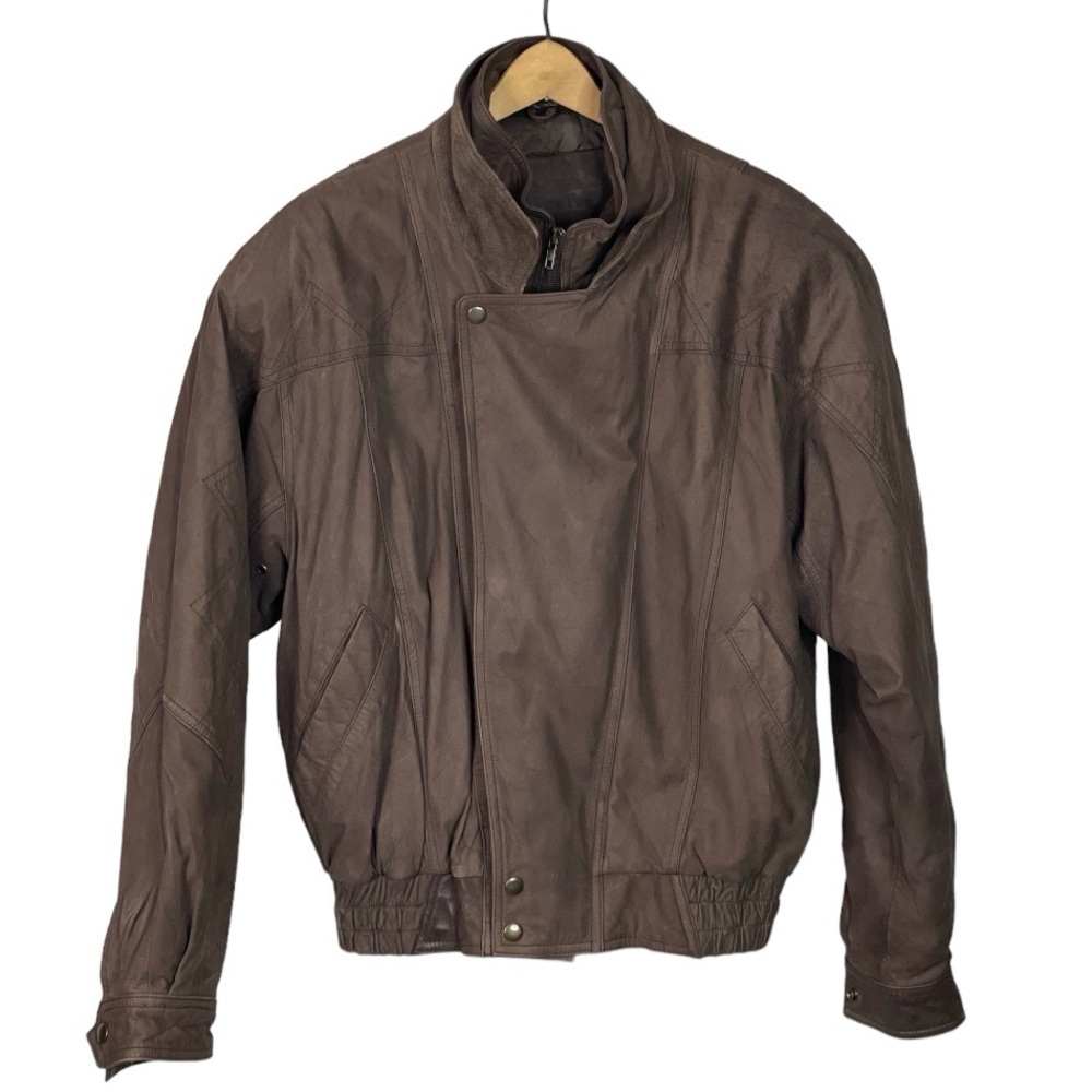Vintage Free Fall Brown Suede bomber Jacket M